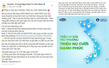 Triệu ly sữa yêu thương, triệu nụ cười hạnh phúc